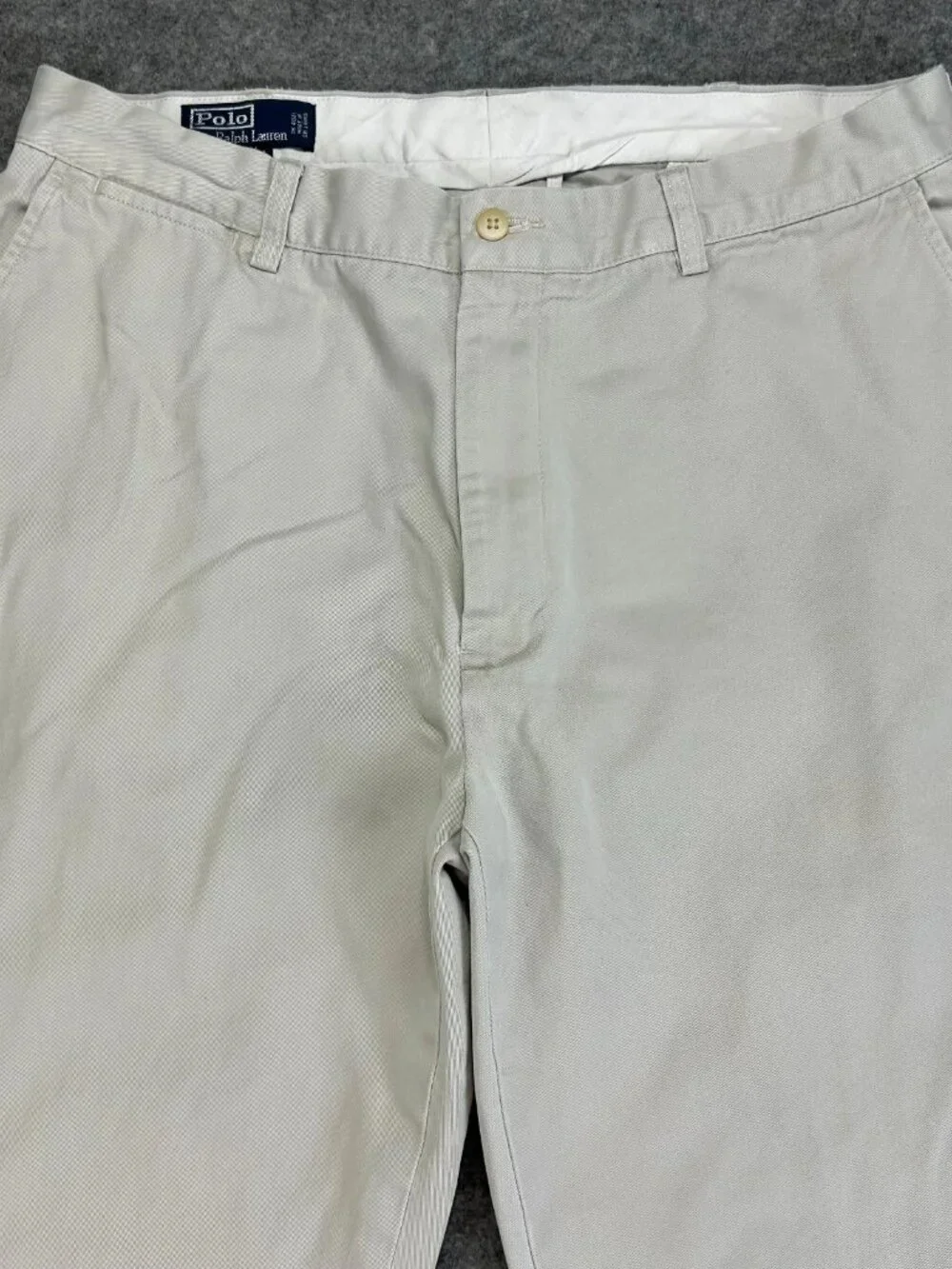Polo Ralph Lauren Prospect Chino Pants Mens 34x31 Ivory Flat‎ Front (Tag-36x32)